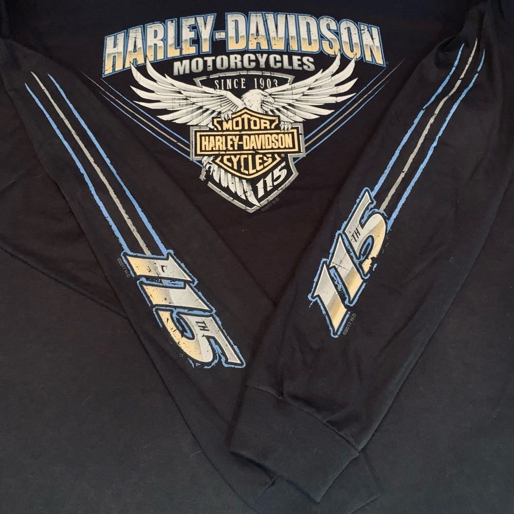 NWOT Harley Davidson Long Sleeve 115th Anniversary Tee XL